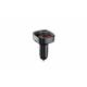 Modulator FM Serioux ABFM60, Bluetooth 5.0 , raza actiune de până la 5 m, voltaj intrare: 1x DC 12V/24V ,2 porturi USB: 1x USB DC5V 2.4A Max 1 x USB audio (pana la 32 GB), slot MicroSD (pana la 32 GB), format muzica: MP3/WMA/WAV, frecvența FM: 87.5MHz - 108.0MHZ, microfon incorporat , functii