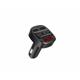 Modulator FM Serioux ABFM60, Bluetooth 5.0 , raza actiune de până la 5 m, voltaj intrare: 1x DC 12V/24V ,2 porturi USB: 1x USB DC5V 2.4A Max 1 x USB audio (pana la 32 GB), slot MicroSD (pana la 32 GB), format muzica: MP3/WMA/WAV, frecvența FM: 87.5MHz - 108.0MHZ, microfon incorporat , functii