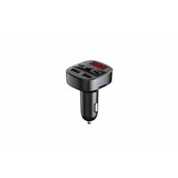 Modulator FM Serioux ABFM60, Bluetooth 5.0 , raza actiune de până la 5 m, voltaj intrare: 1x DC 12V/24V ,2 porturi USB: 1x USB DC5V 2.4A Max 1 x USB audio (pana la 32 GB), slot MicroSD (pana la 32 GB), format muzica: MP3/WMA/WAV, frecvența FM: 87.5MHz - 108.0MHZ, microfon incorporat , functii