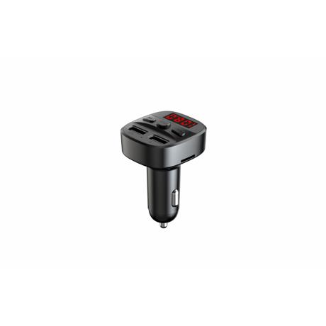 Modulator FM Serioux ABFM60, Bluetooth 5.0 , raza actiune de până la 5 m, voltaj intrare: 1x DC 12V/24V ,2 porturi USB: 1x USB DC5V 2.4A Max 1 x USB audio (pana la 32 GB), slot MicroSD (pana la 32 GB), format muzica: MP3/WMA/WAV, frecvența FM: 87.5MHz - 108.0MHZ, microfon incorporat , functii