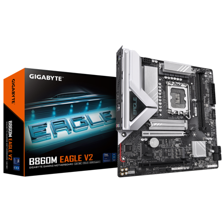 Placa de Baza GIGABYTE B860M EAGLE V2 LGA1851, 2x DDR5, 1x HDMI 1x DP, 1x PCIE 5.0 x16 1x PCIE 4.0 x16, 2x M.2, 4x SATA 6GB/s, mATX