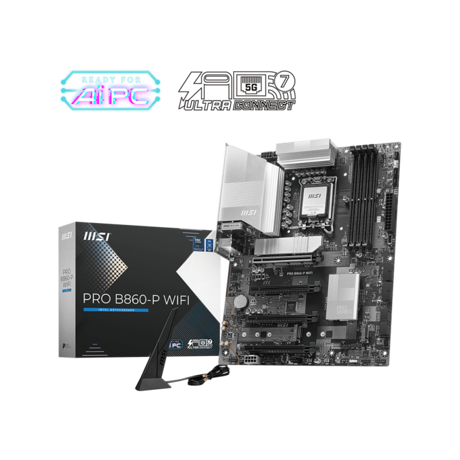 Placa de Baza MSI B860-P WIFI LGA1851, 4x DDR5, 1x HDMI 1x DP 1x Type-C, 4x PCIE x16, 3x M.2, 4x SATA 6GB/s, ATX