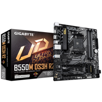 Placa de Baza GIGABYTE B550M DS3H R2 AM4, 4x DDR4, 1x DP 1x HDMI, 2x PCIE 4.0 x16 1x PCIE 3.0 x1, 2x M.2, 4x SATA 6GB/s, mATX