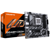 Placa de Baza GIGABYTE B840M DS3H AM5, 4x DDR5, 1x HDMI 2x DP, 1x PCIE 4.0 x16 1x PCIE 3.0 x16, 2x M.2, 4x SATA 6GB/s, mATX