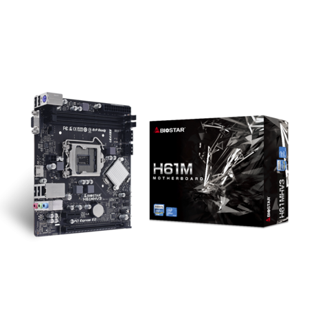 Placa de Baza BIOSTAR H61MV3 7.0 LGA 1155, 2x DDR3, 1x VGA 1x HDMI, 1x PCIE 2.0 x1 1x PCIE 3.0 x16, 4x SATA II 3GB/s, mATX