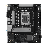 Asrock H810M-X WiFi. Processor manufacturer: Intel, Processor socket: LGA 1851 (Socket V1), Compatible processor series: Intel Core Ultra (Series 2). Supported memory types: DDR5-SDRAM, Maximum internal memory: 128 GB, Memory slots type: DIMM. Supported storage drive interfaces: M.2, SATA III