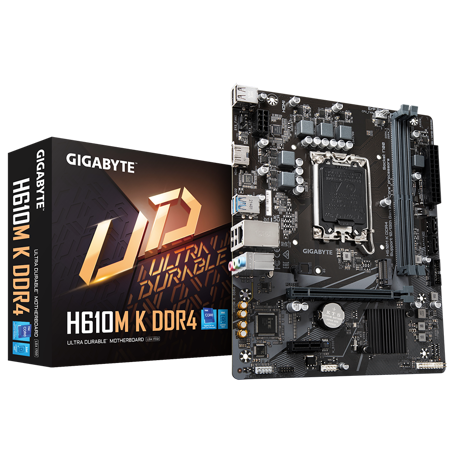 Placa de baza Gigabyte H610M S2H D4 LGA 1700, 2x DDR4, 1x HDMI, 1x PCIe x16, 1x PCI x1, 1x M.2, 2x SATA 6 Gb/s, 1 Gbps LAN, mATX