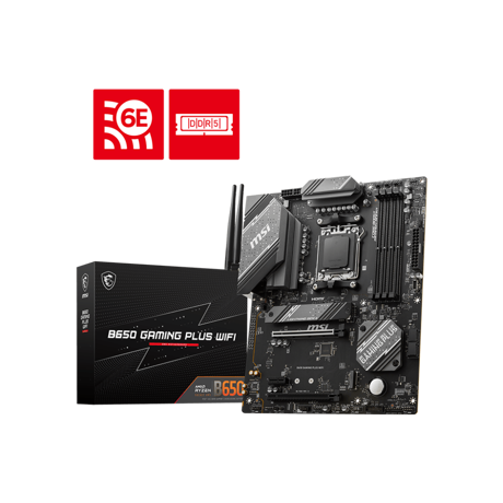 Placa de baza B650 GAMING PLUS WIFI AM5, 4x DDR5, 1xx HDMI 1x DP, 2x PCIE 16X 1x PCIE 1x, 2x M.2, ATX