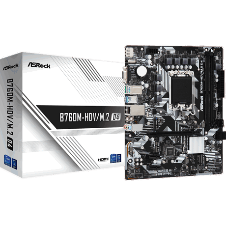 Placa de baza Asrock B760M-HDV/M.2 DDR4, 2x DDR4