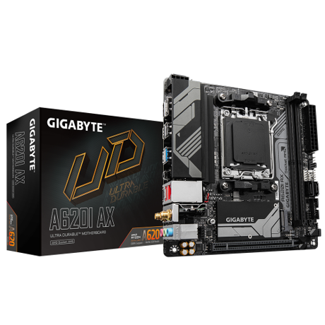 MB GIGABYTE A620I AX (rev. 1.0) AM5, 2xDDR5, 1x Display Port, 1x HDMI, mini-ITX 