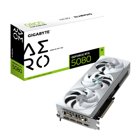 Placa Video GIGABYTE GEFORCE RTX 5080 AERO OC SFF 16GB GDDR7 256 bit, 3x DP 1x HDMI