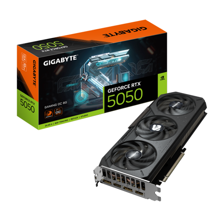 Placa Video GIGABYTE GEFORCE RTX 5050 GAMING OC 8GB GDDR6 128 bit, PCIE 5.0, 2x DP 2x HDMI