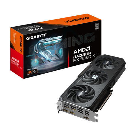 GIGABYTE Radeon RX 9060 XT GAMING 8G. Graphics processor family: AMD, Graphics processor: Radeon RX 9060 XT. Discrete graphics card memory: 8 GB, Graphics card memory type: GDDR6, Memory bus: 128 bit, Memory clock speed: 20000 MHz. Maximum resolution: 7680 x 4320 pixels. DirectX version: 12.0