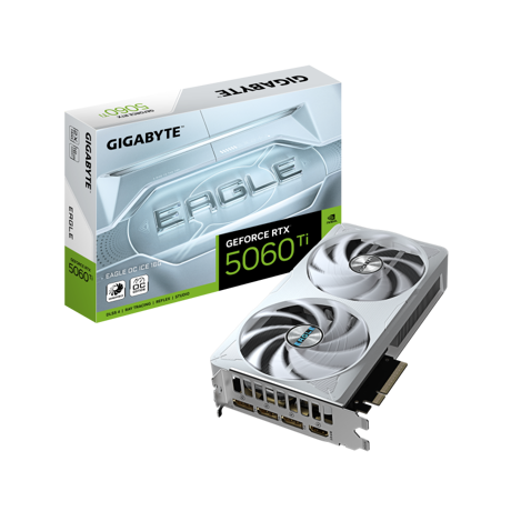 Placa Video GIGABYTE RTX 5060 TI EAGLE OC ICE 16GB GDDR7 128bit, PCIE 5.0, 3x DP 1x HDMI