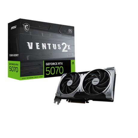 Placa Video MSI GEFORCE RTX 5070 12G VENTUS 2X OC GDDR7 192 bit, PCIE 5.0, 3x DP 1x HDMI
