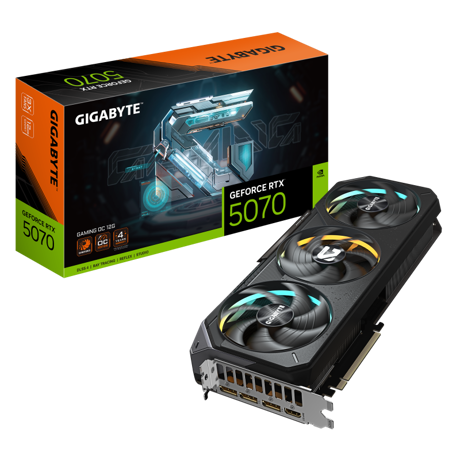 Placa Video GIGABYTE GEFORCE RTX 5070 GAMING OC 12GB GDDR7 192 bit, PCIE 5.0, 3x DP 1x HDMI