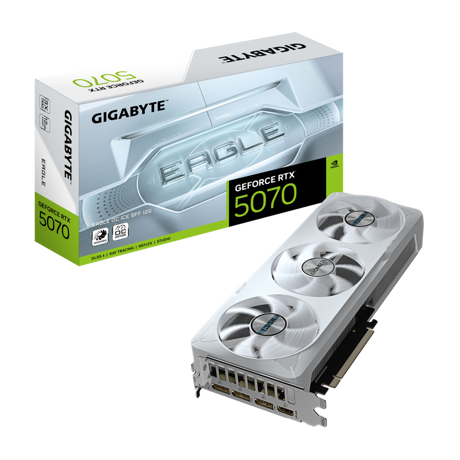 Placa Video GIGABYTE GEFORCE RTX 5070 EAGLE OC ICE SFF 12GB 192 bit, PCIE 5.0, 3x DP 1x HDMI