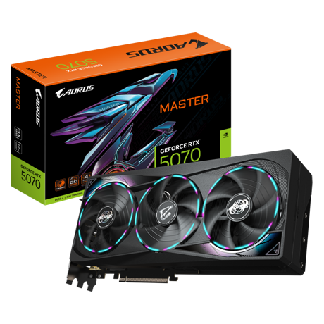 Placa Video GIGABYTE AORUS GEFORCE RTX 5070 MASTER 12GB GDDR7 192 bit, PCIE 5.0, 3x DP 1x HDMI