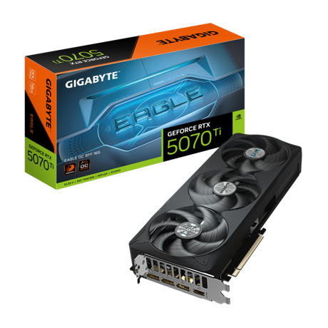 Placa Video GIGABYTE GEFORCE RTX 5070 TI EAGLE OC SFF 16GB GDDR 7 256 bit, PCIE 5.0, 3x DP 1x HDMI