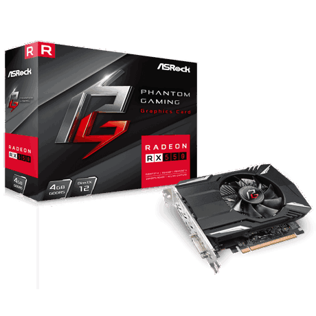 Placa Video ASROCK AMD RADEON PHANTOM GAMING RX550 4GB GDDR5 128 bit