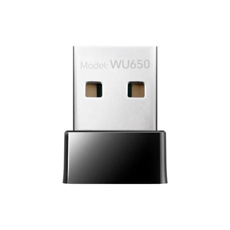 CUDY 650Mbps Wi-Fi USB Adapter, Mini Size, 433Mbps at 5GHz + 200Mbps at 2.4GHz, Nano Size, USB 2.0