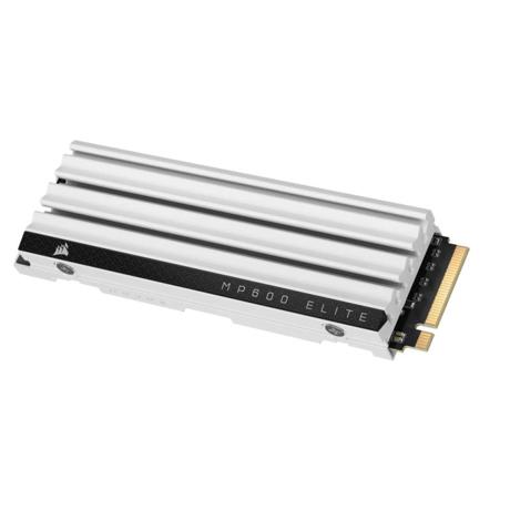 SSD CORSAIR  MP600 ELITE 1TB PCIe Gen4 x4 NVMe M.2 SSD for PS5 – Optimized for PlayStation 5, Seq Read 7000MB/s Seq Write 6200MB/s, low profile heatsink, white
