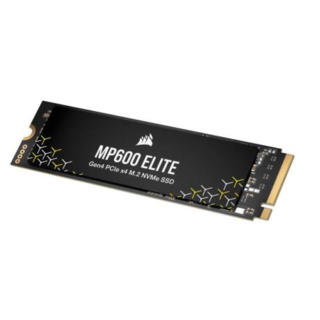 SSD CORSAIR MP600 ELITE 1TB M.2 NVMe PCIe Gen4, Seq Read 7000MB/s Seq Write 6200MB/s, no heatsink, black