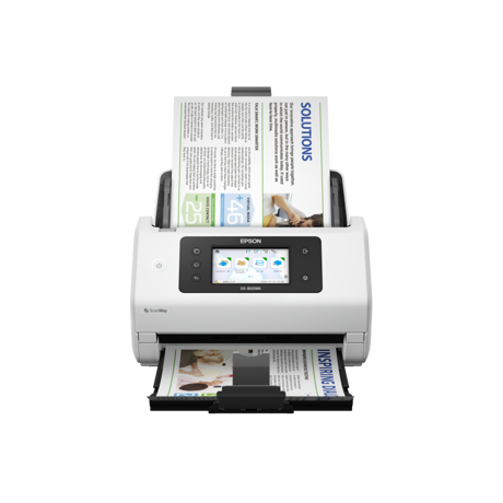 EPSON DS-800WN DESKTOP A4 SCANNER, Rezolutie: 600 DPI x 600 DPI, Formate acceptate: A4 (21.0x29.7 cm), A5 (14.8x21.0 cm), A6 (10.5x14.8 cm), B6, A3 with stitching function, Letter, Business cards, Plastic cards, envelope, B4, B5, Letter Legal, Sursa lumina: ReadyScan LED technology, Color