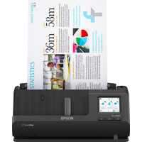 EPSON ES-C380W A4 Compact Network Sheetfed Scanner, PC-FREE scan, Rezolutie optica: 600 x 600 DPI,  Sursa lumina: ReadyScan LED technology, Viteza scanare:30ppm, Capacitate ADF: 20 coli, Volum scanare: 3500 pagini/zi, Duplex, Formate: BMP, JPEG, TIFF, multi-TIFF, PDF, searchable PDF, PDF/A, PNG
