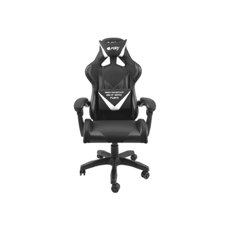 Scaun gaming Genesis FURY AVENGER XL, material piele ecologica+polyester, reglabil pe inaltime, greutate maxima suportata 150 kg, inaltime scaun reglabil 46.5 - 56.5 cm, spatar ajustabil 180°, dimensiuni roti 60mm,  echipat cu piston cu gaz clasa 3, manere 4D, negru