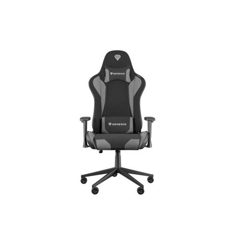 Scaun gaming Genesis Nitro 440 G2, material Synthetic PU + Textil, reglabil pe inaltime, greutate maxima suportata 120 kg, inaltime scaun reglabil 45- 52 cm, sezut si spatar textil ajustabil 150°, dimensiuni roti 60mm,  negru/gri