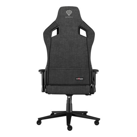 Scaun gaming Genesis Nitro 660, material textil, reglabil pe inaltime, greutate maxima suportata 150 kg, inaltime scaun reglabil 45 - 52 cm, spatar ajustabil 135°, dimensiuni roti 60mm,  echipat cu piston cu gaz clasa 4, manere 2D, negru/gri