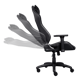 Scaun gaming Trust GXT 714 Ruya, greutate maxima suportata 150 kg, inaltime adjustabila scaun 10 cm, baza stea cu 5 roti, negru