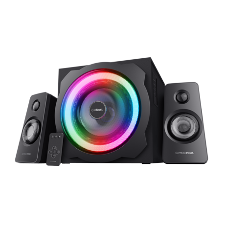 Sistem 2.1Trust GXT629 Tytan cu fir, USB 2.1, putere maxima RMS 120W, frecventa raspuns 20 Hz - 20.000 Hz, negru