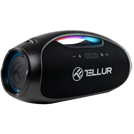 Boxa portabila Tellur BT 5.3 Obia Pro, putere maxima 60W,  sensibilitate 80 dB, autonomie 12 ore, lumini LED, negru