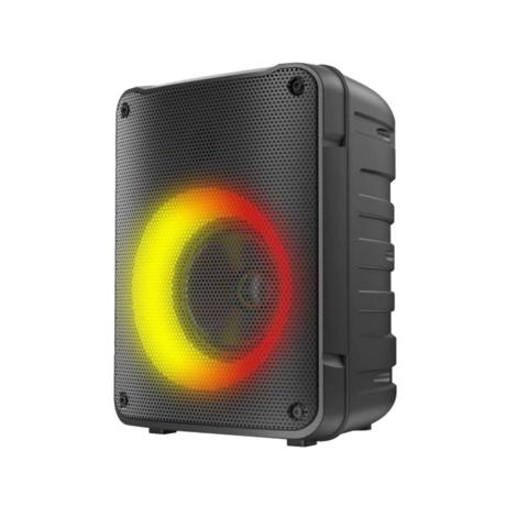 Boxa portabila Akai ABTS V10, Bluetooth 5.0, putere 10W, baterie Li-ion 3000 mAh, slot USB/microSD, cu ecran led, cu led-uri RGB, neagra