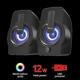 Boxe Stereo Trust Gemi RGB 2.0 Speaker, 6W, negru