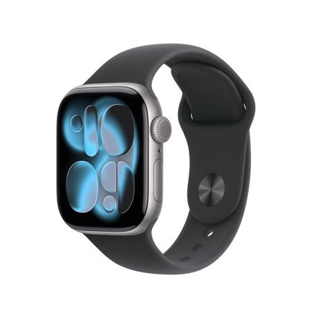 Apple Watch Series 11 GPS + Cellular 42mm Space Grey Aluminium Case with Black Sport Band - S/M