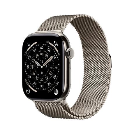 Apple Watch Series 11 GPS + Cellular 46mm Natural Titanium Case with Natural Milanese Loop - M/L