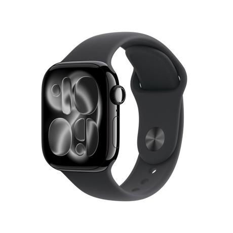 Apple Watch Series 11 GPS 42mm Jet Black Aluminium Case with Black Sport Band - S/M