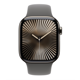 Apple Watch Series 10 GPS + Cellular 42mm Natural Titanium Case with Stone Grey Sport Band - M/L MWXE3QC/A