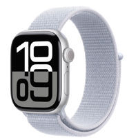 Apple Watch Series 10 GPS 46mm Silver Aluminium Case with Blue Cloud Sport Loop MWWN3QC/A