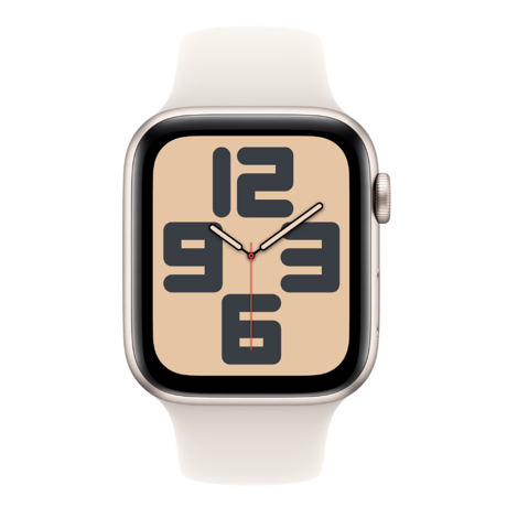 Apple Watch SE GPS 44mm Starlight Aluminium Case with Starlight Sport Band - M/L