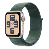 Apple Watch SE GPS 40mm Starlight Aluminium Case with Lake Green Sport Loop MXEH3QC/A