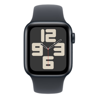 Apple Watch SE GPS 40mm Midnight Aluminium Case with Midnight Sport Band - M/L MXE93QC/A