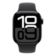 Apple Watch Series 10 GPS + Cellular 42mm Jet Black Aluminium Case with Black Sport Band - M/L MWX73QC/A