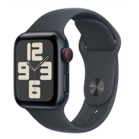 Apple Watch SE GPS + Cellular 40mm Midnight Aluminium Case with Midnight Sport Band - M/L MXGD3QC/A