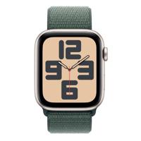 Apple Watch SE GPS + Cellular 44mm Starlight Aluminium Case with Lake Green Sport Loop MXGV3QC/A