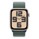 Apple Watch SE GPS + Cellular 44mm Starlight Aluminium Case with Lake Green Sport Loop MXGV3QC/A