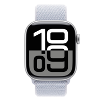 Apple Watch Series 10 GPS 42mm Silver Aluminium Case with Blue Cloud Sport Loop MWWD3QC/A